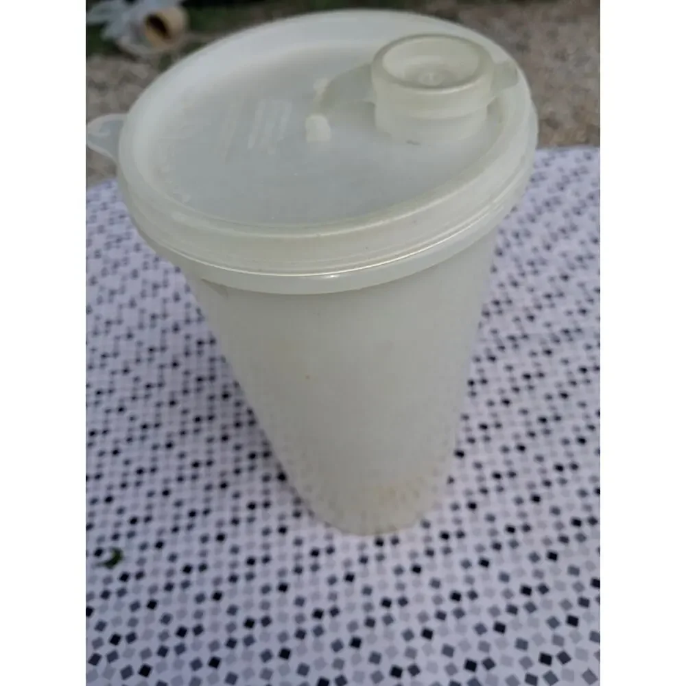 Vintage Tupperware Tall Canister Container w/Lid Translucent 261-5